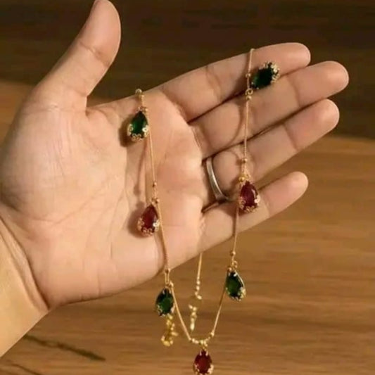 AD Stone Studed Necklace