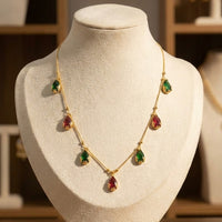 AD Stone Studed Necklace