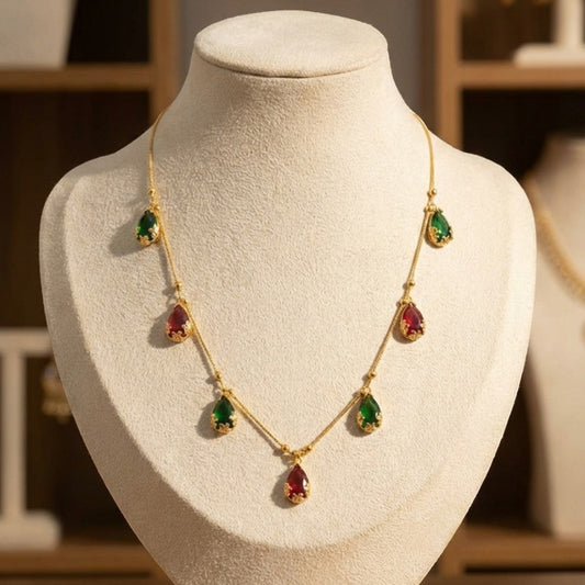 AD Stone Studed Necklace