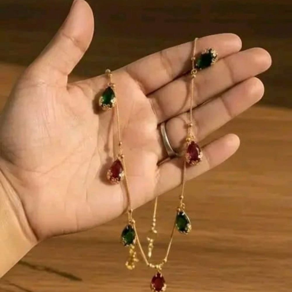 AD Stone Studed Necklace