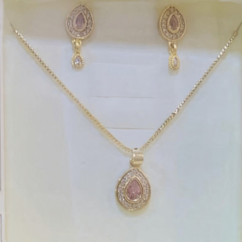 Elegant Gold-Tone Necklace & Earring Set for Women