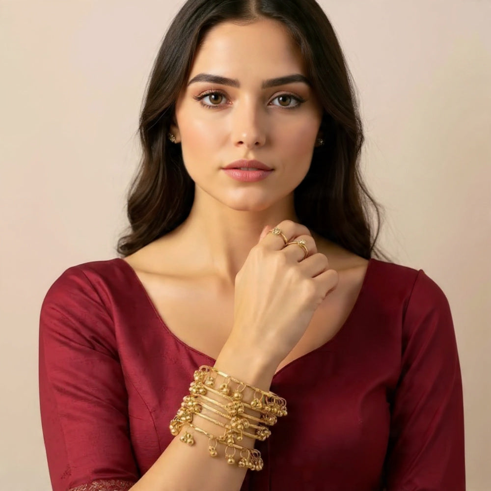 Kashmiri Bangles with Ghungroo Charms