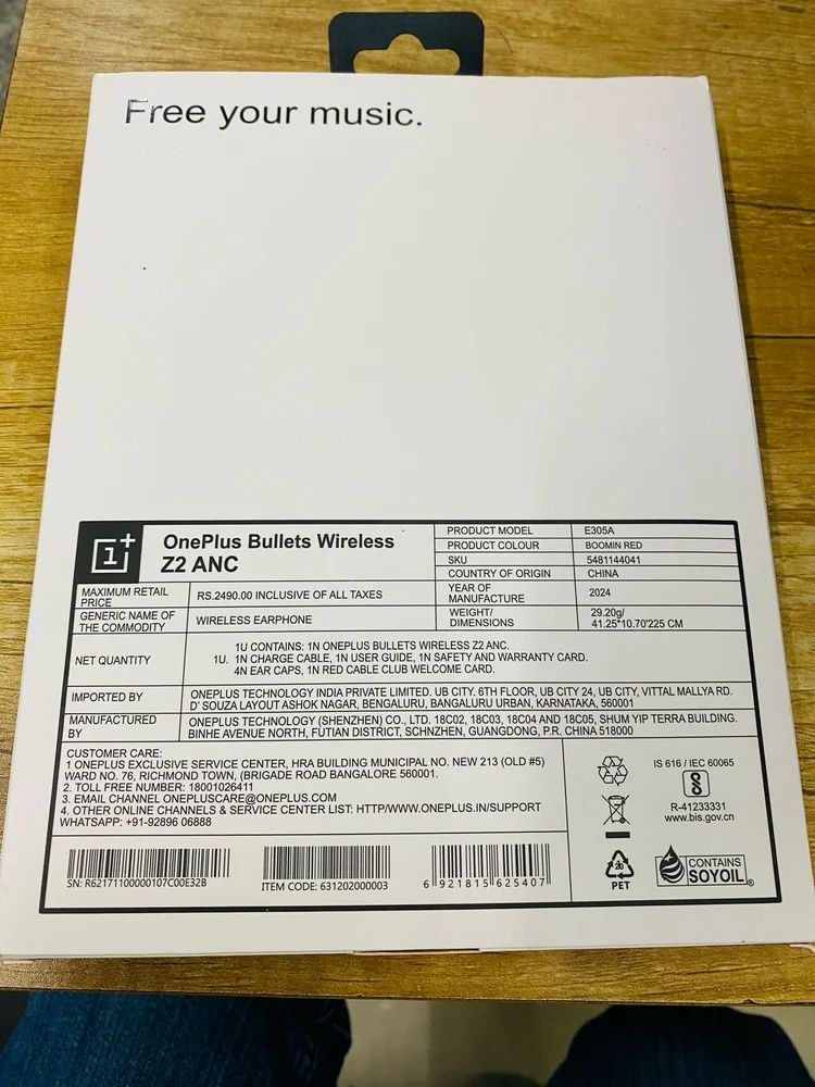 Oneplus Bullets Z2 Bluetooth