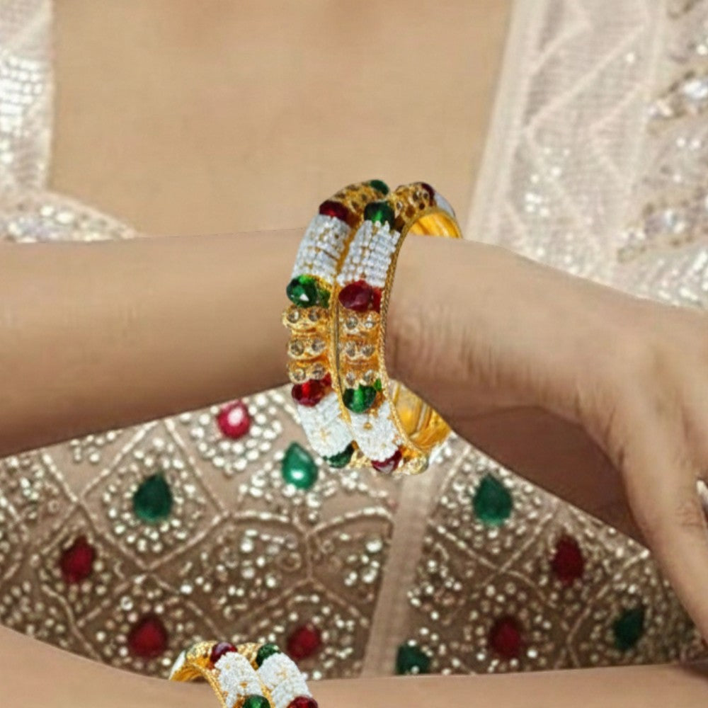 Traditional Pearl Bangles Set