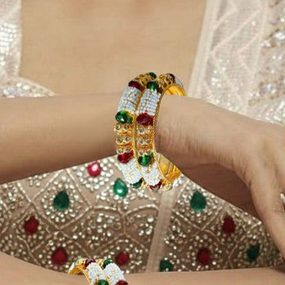 Traditional Pearl Bangles Set