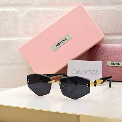 Luxury Rimless Gradient Sunglasses for Women