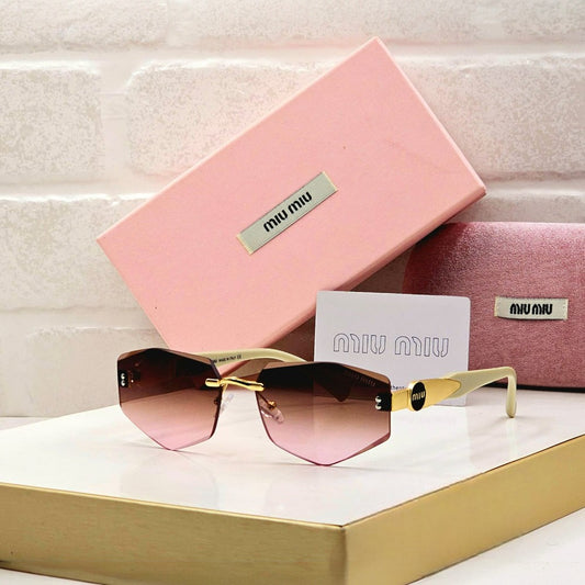 Luxury Rimless Gradient Sunglasses for Women