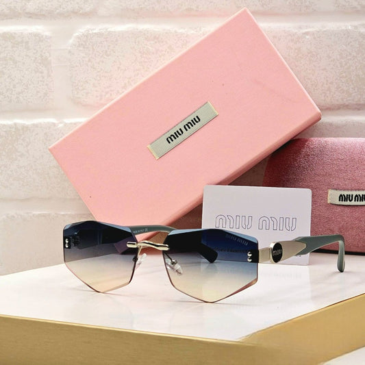 Luxury Rimless Gradient Sunglasses for Women