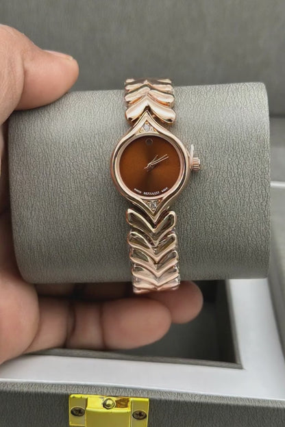 Elegant Rose Gold Women’s Bracelet Watch